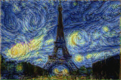 Animation of style transfer